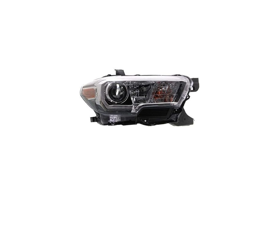 Far TOYOTA TACOMA, 08.2015-, partea dreapta, cu LED daytime running light; Type= USA; H11+H9; manual; negru-silver; Omologare SAE; halogen,