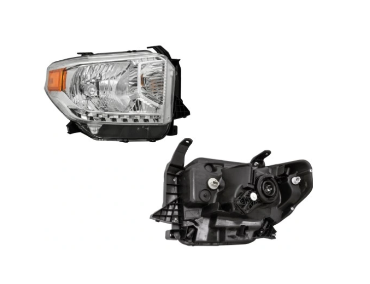 Far TOYOTA TUNDRA, 05.2013-2018, partea dreapta, fara day running lumini; Type= USA; HB2+PY27/7W+W5W; electrical; inel cromat; halogen,