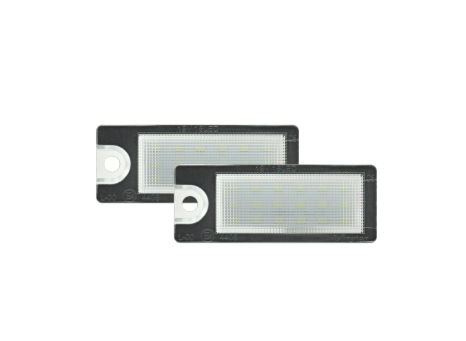 Set 2 buc lampa numar VOLVO S60, 11.2000-2010; S80 (TS/XT), 05.1998-2003;V70 (P80), 04.2000-2007; XC70 (SW), 03.2000-2007;XC90 (C_/P28), 10.2002-2006, partea stanga=dreapta, LED; TUNING,