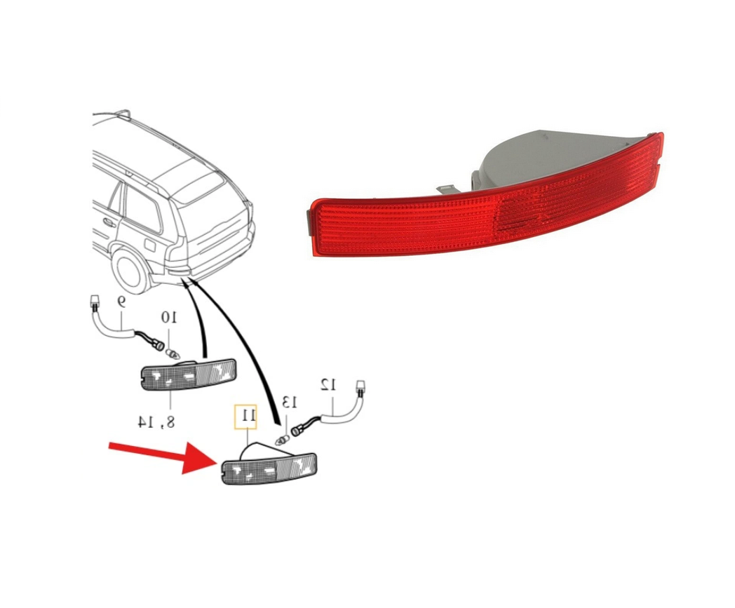 Lampa ceata spate VOLVO XC90 (C_/P28), 10.2002-, partea stanga, original,