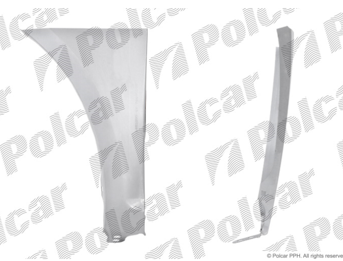 Segment aripa fata VW GOLF V PLUS (5M), 01.2005-01.2009; GOLF VI PLUS, 01.2009-, partea stanga, spre spate; inferior,