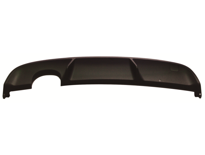 Spoiler bara spate VW GOLF VI (5K), 10.2008-2016 model GTD;GTI, negru; cu iesiri evacuare dubla; TUNING,
