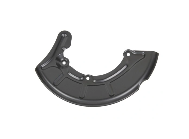Protectie stropire disc frana fata SEAT TOLEDO (1L), 1991-1999, VW CORRADO (53i) 1988-1995; GOLF III (1H), 1991-1999; PASSAT (B3/B4), 1988-10.1996; VENTO/JETTA (USA) (1H), 1992-1998, stanga, metal; sistem franare ATE/Girling, Diametru disc frana : 280 mm