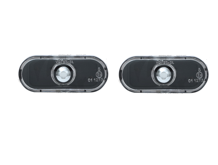 Set 2 buc lampa semnalizare laterala fata FORD Galaxy (WGR), Seat Alhambra (7V), Arosa (6H), Exeo (3R), Ibiza (6K); Leon (1M1), Toledo; VW Caddy II, Fox, Golf, Passat, Polo (9N), Sharan (7M), WY5W; negru, transparent; cu soclu bec; cu becuri;