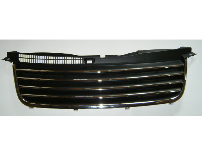 Grila masca fata fata VW PASSAT (B5), 11.2000-01.2005, cu ornamente cromate; negru/crom; TUNING,