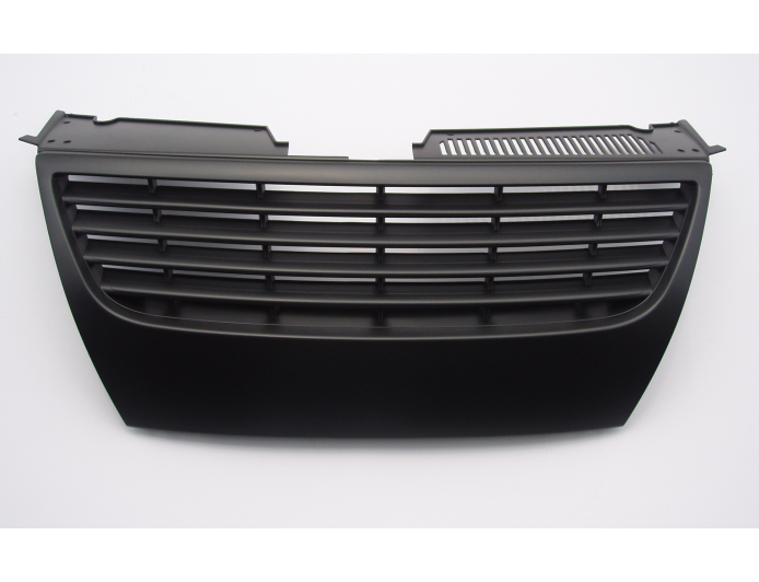 Grila masca fata fata VW PASSAT (B6), 01.2005-07.2010, cu 2 gauri senzori parcare; negru; TUNING,