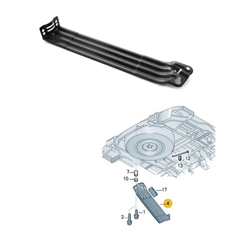Suport roata de rezerva spate VW TRANSPORTER/MULTIVAN (T5), 04.2003-2015; TRANSPORTER/MULTIVAN (T6), 04.2015-2021