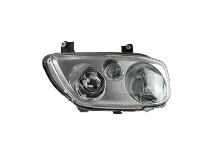 Far VW CADDY III/LIFE (2K), 03.2004-06.2010; TOURAN (1T), 05.2004-12.2006, partea dreapta, AYFAR, H1+H7+W5W; electrical; reflector silver rim; fara motor; halogen,