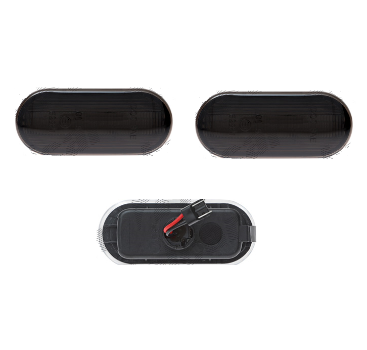 Set lampa semnalizare laterala FORD C-MAX, Fiesta, Focus II, Fusion; SEAT Alhambra, Arosa, Ibiza/Cordoba, Leon, Mii; SKODA Citigo; VW Amarok, Bora, Golf IV, Jetta, Lupo, Passat (B5), Polo (9N), Sharan, Transporter/Multivan (T5), Up! LED; fumuriu