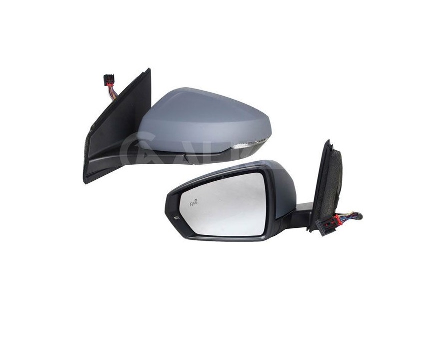 Oglinda usa exterioara VW POLO, 09.2017-, partea stanga, View Max, reglare electrica; grunduit; cu incalzire; sticla asferica; sticla crom; pliabila electric; 16 gauri / 10 pini; cu semnalizare; cu functie asistenta laterala,