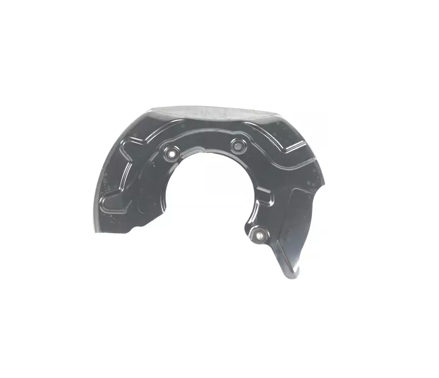 Protectie stropire disc frana fata AUDI A1 (GB), 10.2018-; SEAT ARONA, 09.2017-; IBIZA, 10.2017-; SKODA FABIA, 07.2021-; KAMIQ, 06.2019-; SCALA, 04.2019-, VW POLO, 09.2017-, stanga, metal galvanizat, Diametru disc frana : 256 si 276 mm, OE : 2Q0615311,