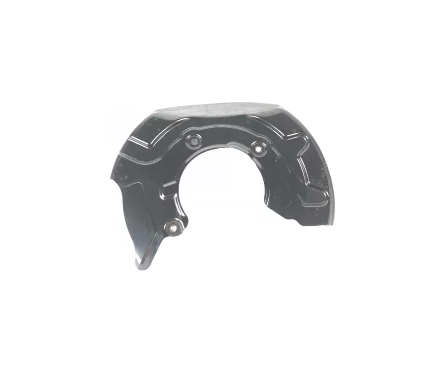 Protectie stropire disc frana fata AUDI A1 (GB), 10.2018-; SEAT ARONA, 09.2017-; IBIZA, 10.2017-; SKODA FABIA, 07.2021-; KAMIQ, 06.2019-; SCALA, 04.2019-, VW POLO, 09.2017-, dreapta, metal galvanizat, Diametru disc frana : 256 si 276 mm, OE : 2Q0615312,