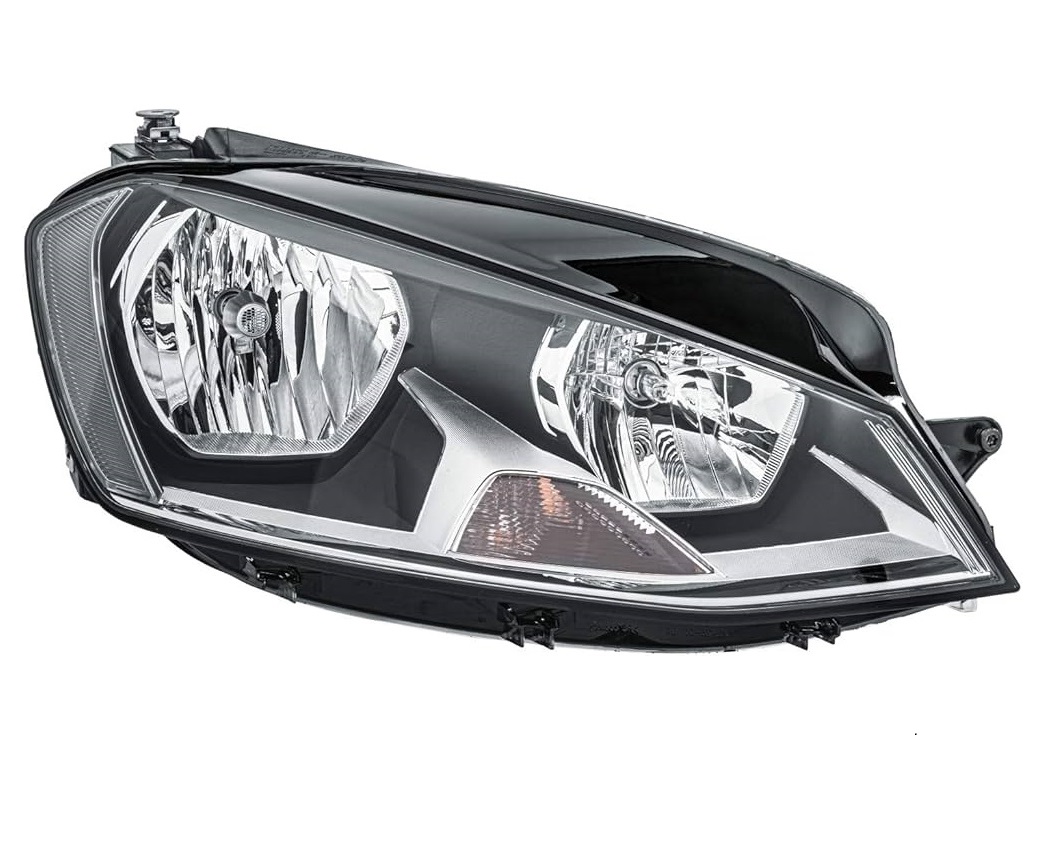Far VW GOLF VII (5K), 10.2012-03.2017, partea dreapta, HELLA, cu daytime running light; H15+H7+PWY24W; electrical; cu motor; cu becuri; halogen,