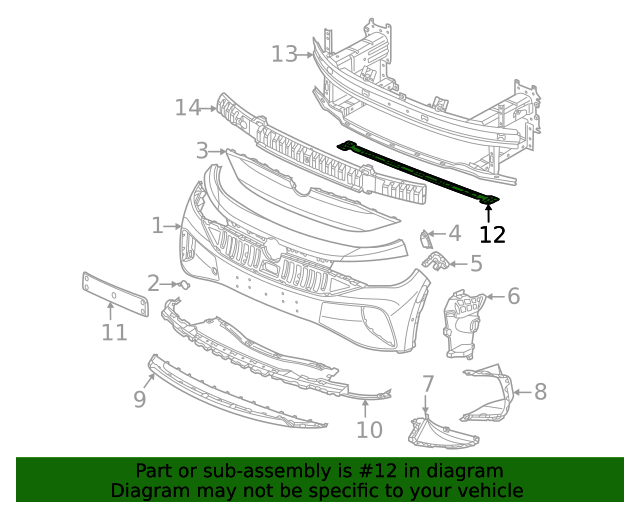 Armatura bara fata AUDI Q4 E-TRON, 03.2021-; CUPRA BORN, 11.2021-; SKODA ENYAQ, 02.2021-, VW ID.3, 11.2019-; ID.4, 12.2020-; ID.5, 12.2021-, metal; central,