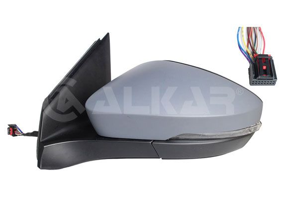 Oglinda usa exterioara VW T-CROSS, 01.2019-, partea stanga, View Max, reglare electrica; grunduit; cu incalzire; sticla asferica; sticla crom; 16 gauri / 8 pini; cu LED indicator; cu functie asistenta laterala,