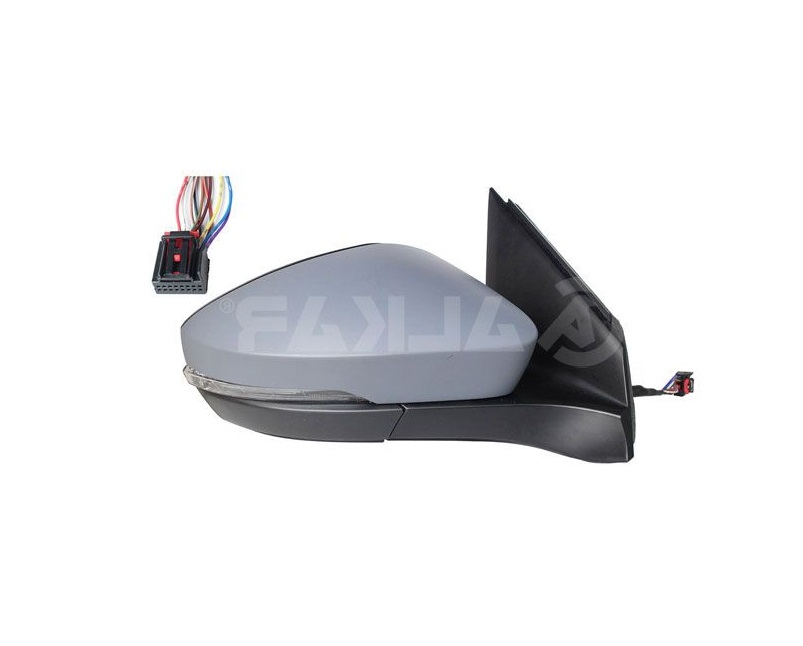 Oglinda usa exterioara VW T-CROSS, 01.2019-, partea dreapta, View Max, reglare electrica; grunduit; cu incalzire; sticla convexa; sticla crom; 16 gauri / 8 pini; cu LED indicator,