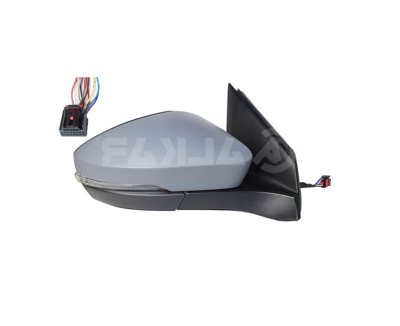 Oglinda usa exterioara VW T-CROSS, 01.2019-, partea dreapta, View Max, reglare electrica; grunduit; cu incalzire; sticla convexa; sticla crom; 16 gauri / 8 pini; cu LED indicator; cu functie asistenta laterala,
