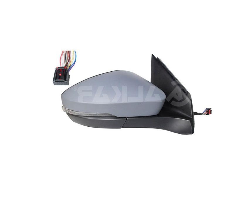 Oglinda usa exterioara VW T-CROSS, 01.2019-, partea dreapta, View Max, reglare electrica; grunduit; cu incalzire; sticla convexa; sticla crom; pliabila electric; cu memorie; 16 gauri / 14 pini; cu LED indicator,