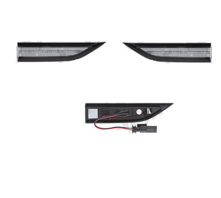 Set lampa semnalizare laterala VW TRANSPORTER/MULTIVAN (T6), 04.2015-, dynamic indicator; LED; carcasa neagra, transparent; TUNING,
