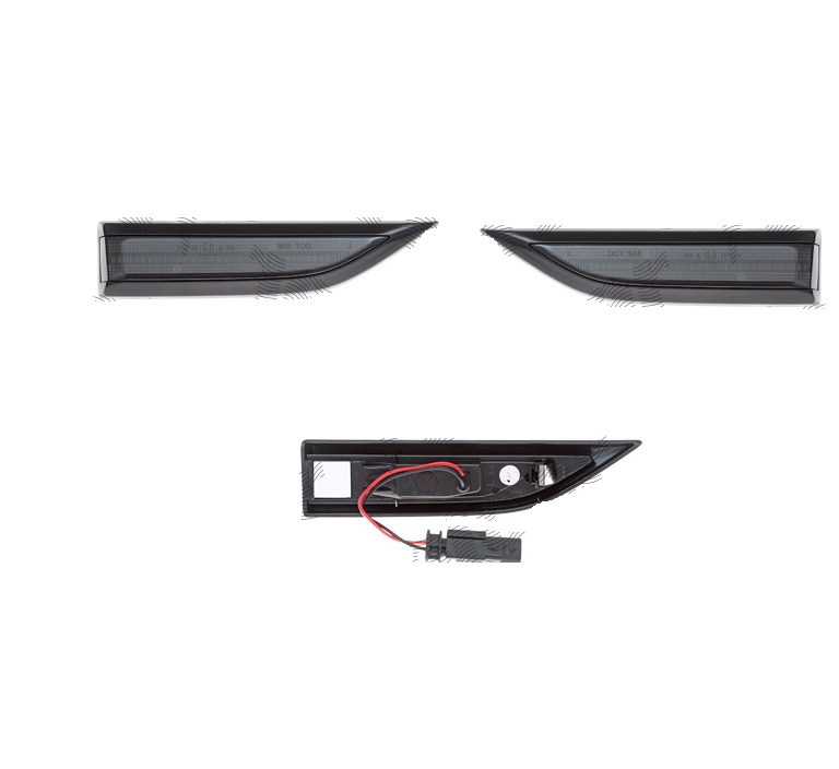Set lampa semnalizare laterala VW TRANSPORTER/MULTIVAN (T6), 04.2015-, dynamic indicator; LED; carcasa neagra, fumuriu; TUNING,