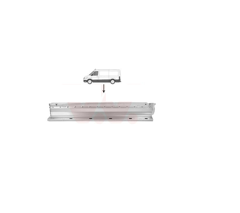 Segment reparatie aripa spate MAN TGE, 11.2016-, VW CRAFTER, 02.2017-, partea stanga, KLOKKERHOLM, metal galvanizat; cu gauri ornament,