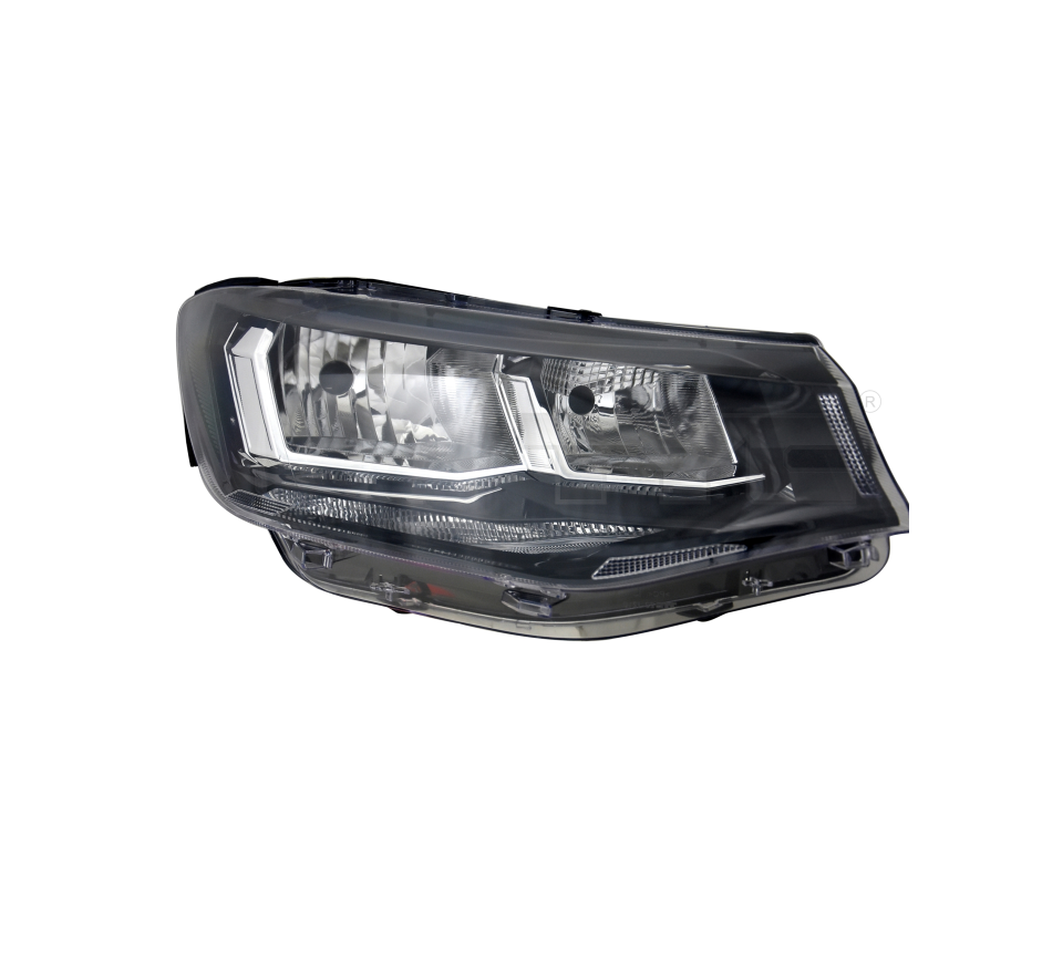 Far VW CADDY, 11.2020-, partea dreapta, TYC, cu daytime running light; H15+H7; electrical; cu motor; halogen,
