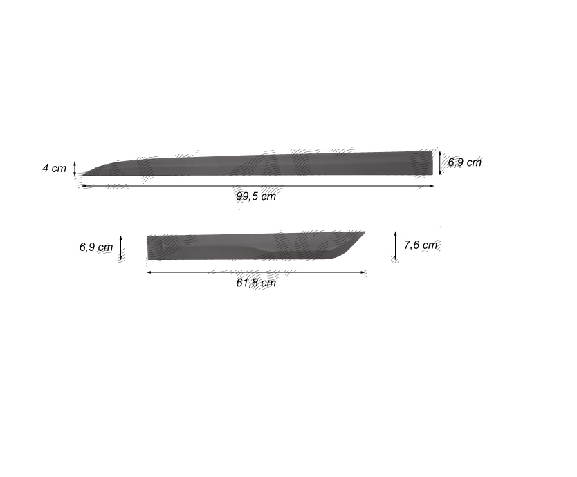 Set 2 buc bandouri usi laterale HYUNDAI I20, 10.2014-; SUZUKI VITARA, 03.2015-, partea stanga, negru; universal,