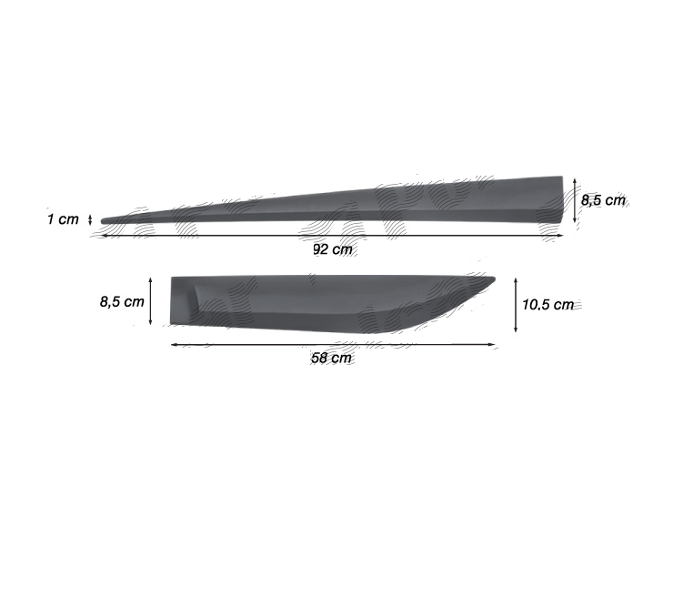 Set 2 buc bandouri usi laterale HYUNDAI IX20 (JC), 09.2010-05.19, partea dreapta, negru; all-purpose,