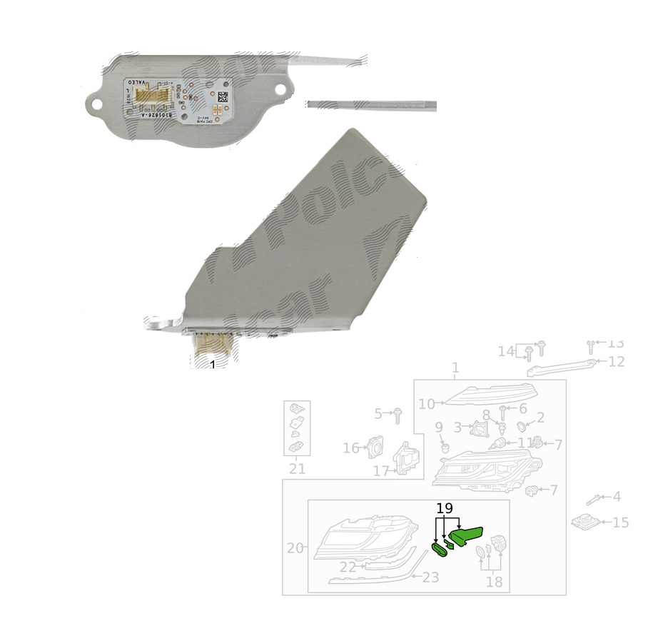 Modul LED TOYOTA C-HR, 10.2016-12.2023;COROLLA (E210), 07.2018-; YARIS (XP210), 02.2020-; YARIS CROSS, 09.2021-, partea stanga=dreapta, 12VLED,