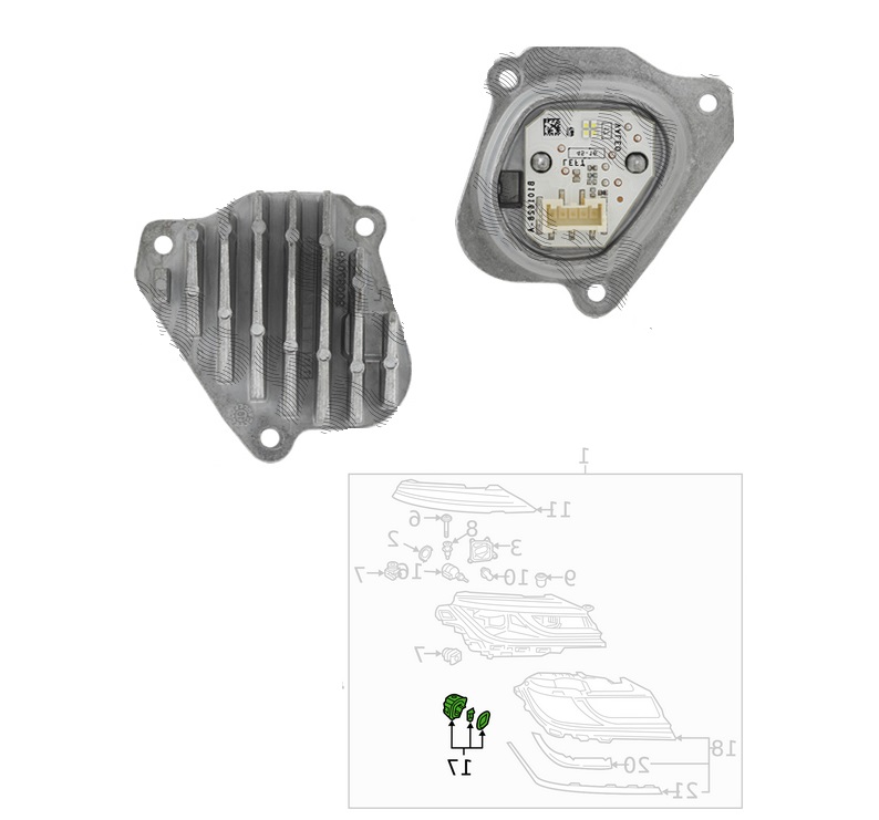 Modul LED VW ARTEON, 06.2017-, partea dreapta, original, pentru lumini de zi daytime; LED,