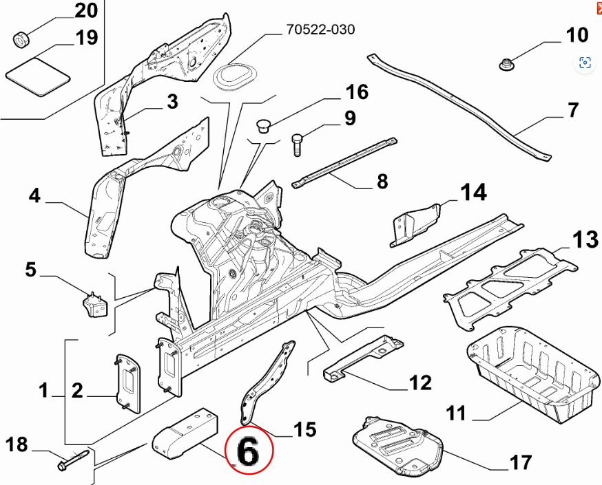 Absorber, armatura bara fata ALFA ROMEO STELVIO, 06.2017-, partea stanga, original,
