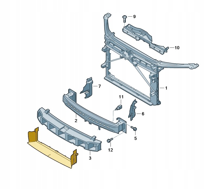 Deflector aer fata SKODA OCTAVIA III (5E), 03.2017-09.20, partea central, original, central,