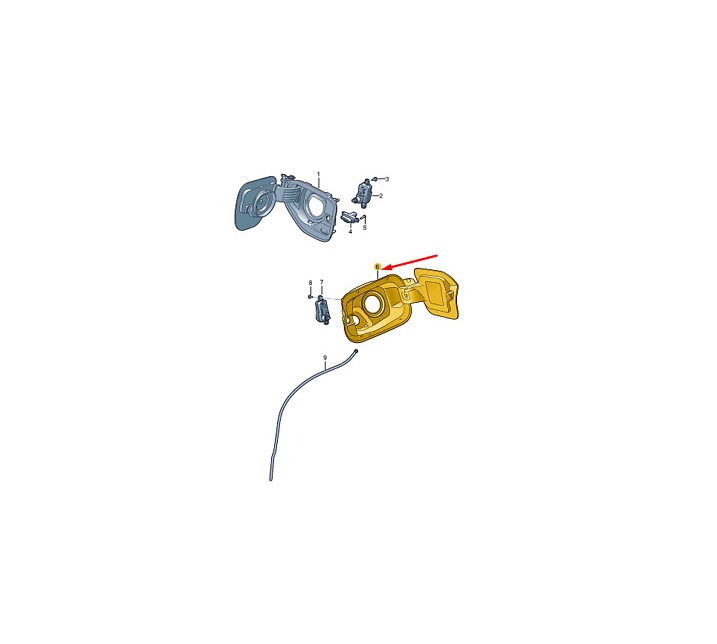 Clapeta rezervor spate CUPRA FORMENTOR, 07.2020-06.2024, partea dreapta, original, aripa spate,