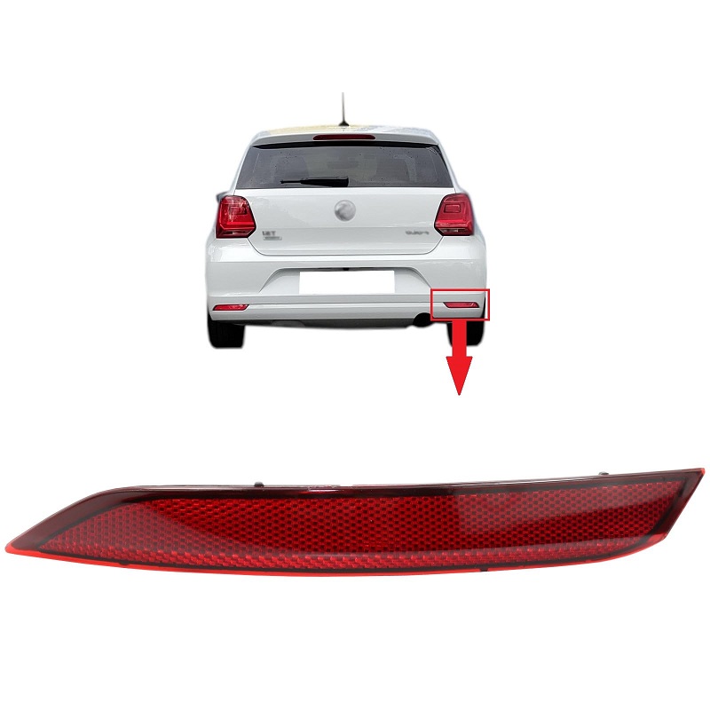 Catadioptru reflectorizant spate VW POLO (6R), 2015-12.2017 model Hatchback, partea dreapta, original,