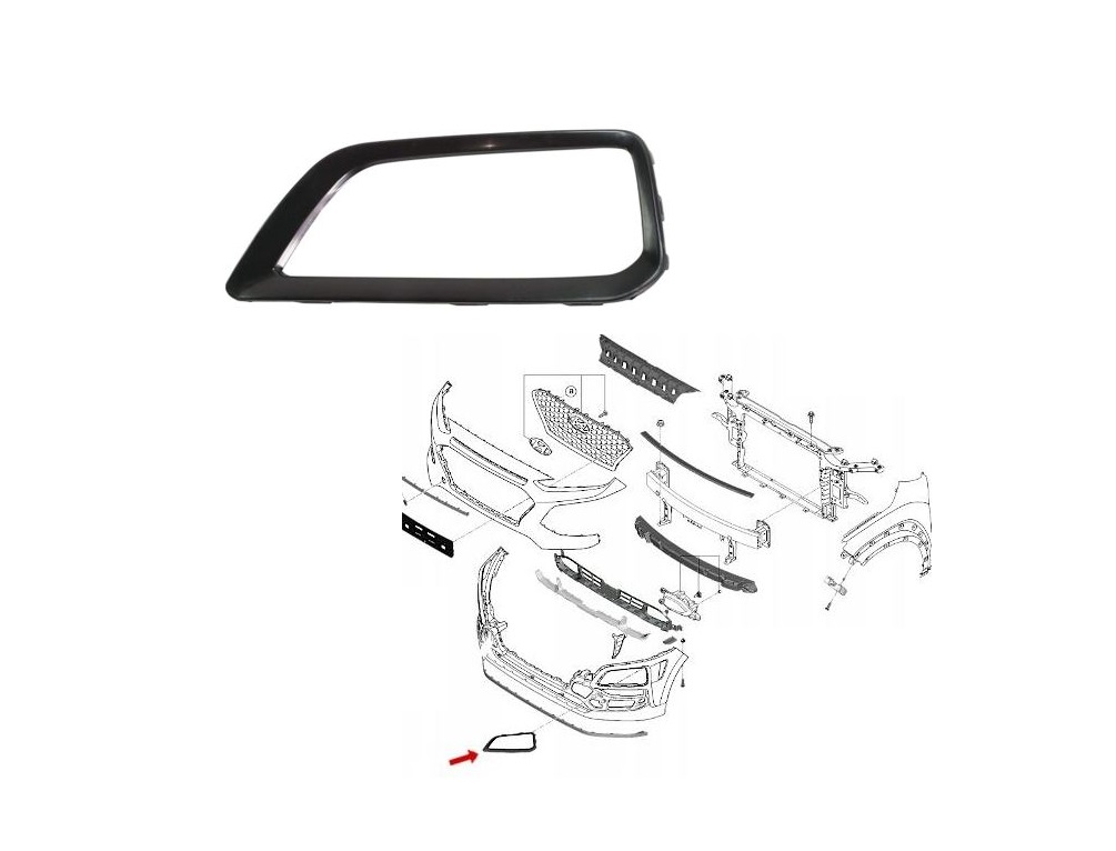 Rama far fata HYUNDAI KONA, 10.2017-09.20, partea stanga, original,