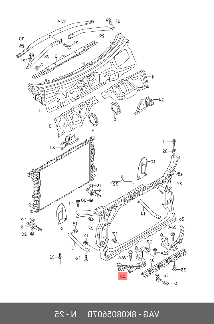 Suport fixare far AUDI A4/S4 (B8), 11.2011-12.2015, partea dreapta, original, superior,