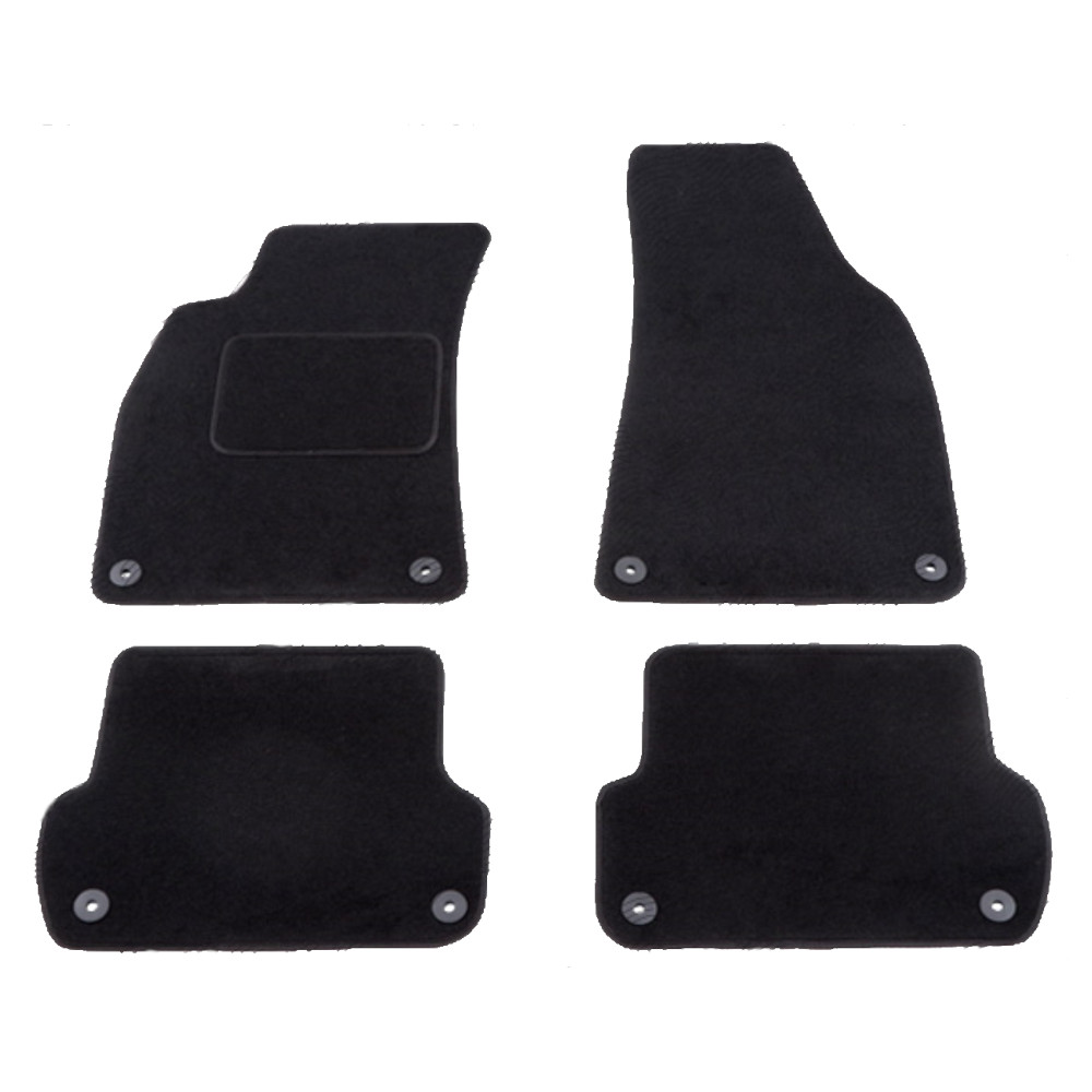 Set covorase auto mocheta Velor AUDI A4 (B6), 11.2000-11.2004; A4 (B7), 11.2004-03.2008, negru,