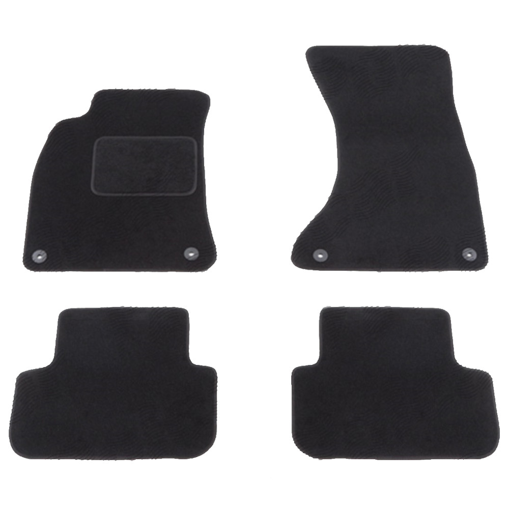 Set covorase auto mocheta Velor AUDI A4/S4 (B8), 11.2007-12.2015, negru,