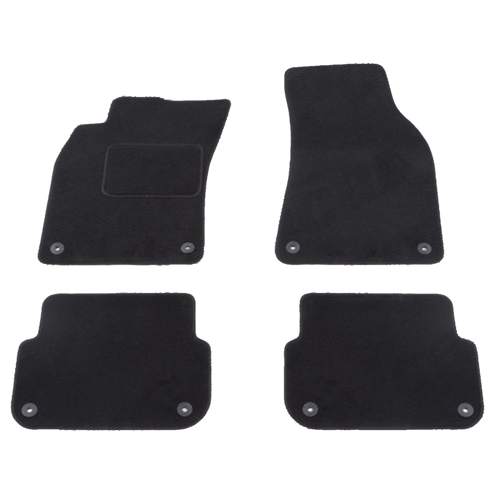 Set covorase auto mocheta Velor AUDI A6 (C6), 05.2004-03.2011, negru,