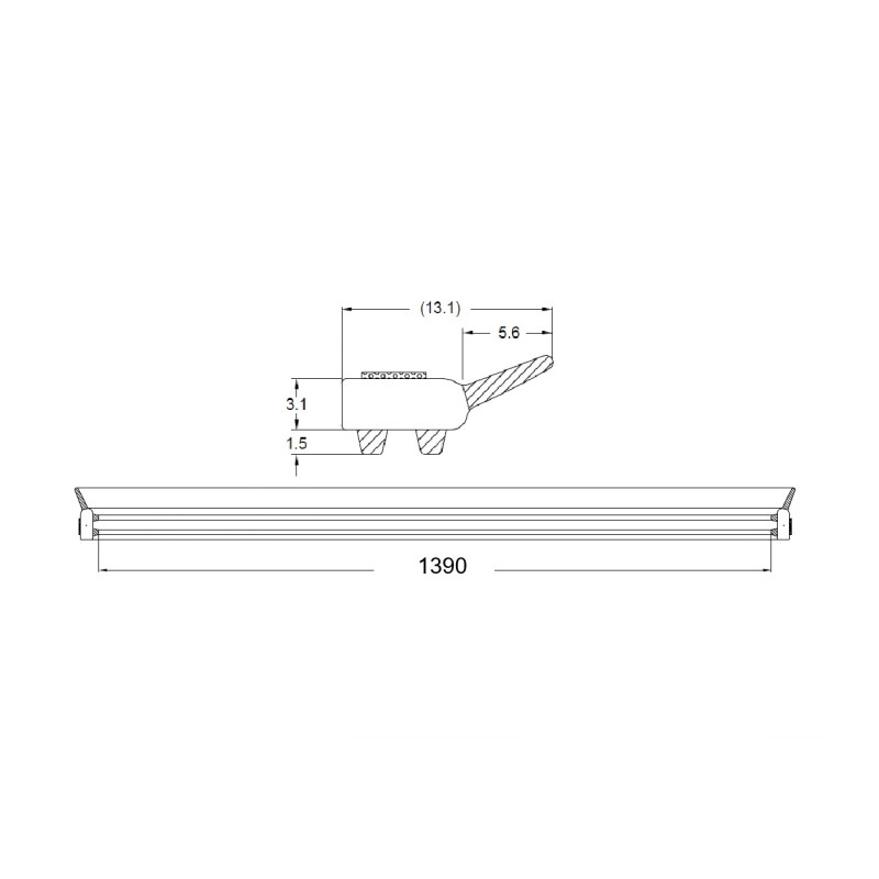 Cheder parbriz AUDI A6 (C6), 05.2004-03.2011, un bandou; superior,