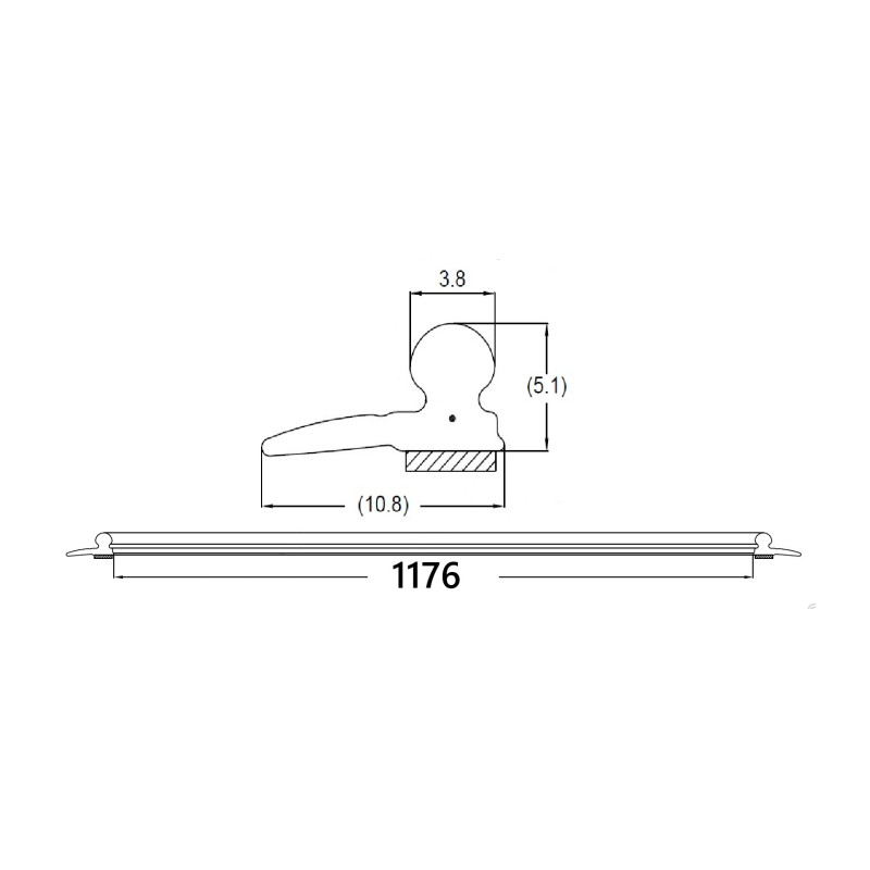 Cheder parbriz AUDI A3 (8V), 06.2012-12.2020, un bandou; superior,