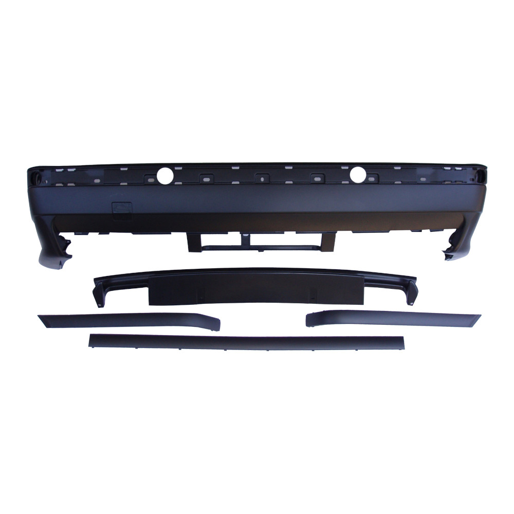 Set bara spate BMW Seria 3 (E36), 12.1990-03.00, grunduit, de vopsit; type M3; cu bandouri, cu spoiler; cu gauri pentru conducte de evacuare dublu; TUNING, Sedan,