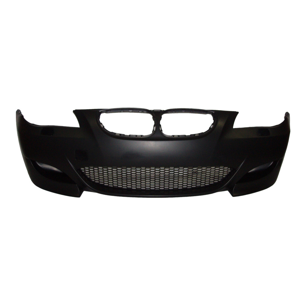 Set bara fata BMW Seria 5 (E60/E61), 06.2003-2007, cu gauri spalator; grunduit, de vopsit; type M5; cu grile inferioare; fara gauri lampa ceata; TUNING,