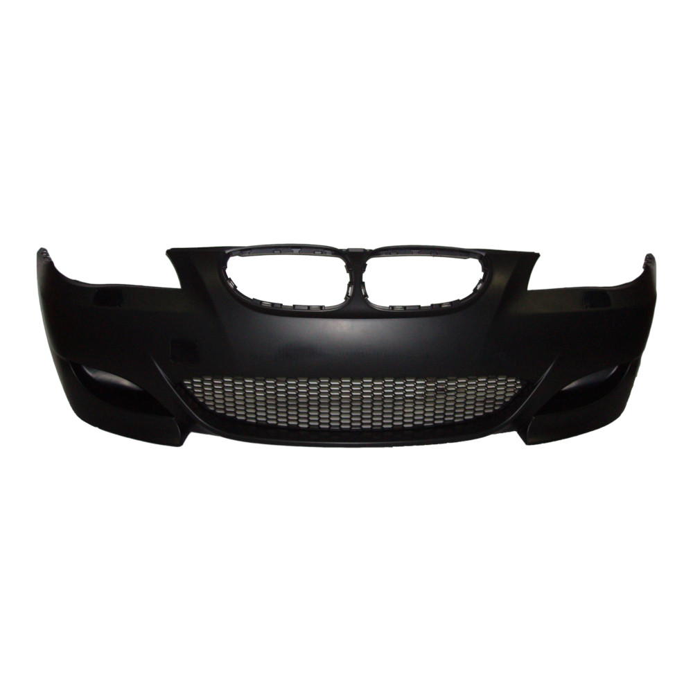 Set bara fata BMW Seria 5 (E60/E61), 2007-06.2010, cu gauri spalator; grunduit, de vopsit; type M5; cu grile inferioare; fara gauri lampa ceata; TUNING,