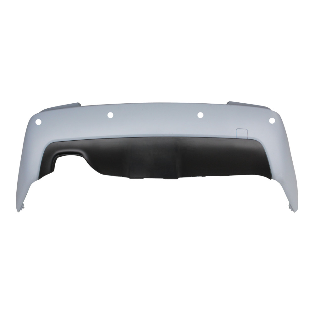 Set bara spate BMW Seria 5 (E60), 06.2003-2007 Sedan, cu gauri senzori parcare; grunduit, de vopsit; type M-Tech; cu spoiler; cu gauri senzori diametru fi= 24mm, cu iesiri evacuare dubla; TUNING,