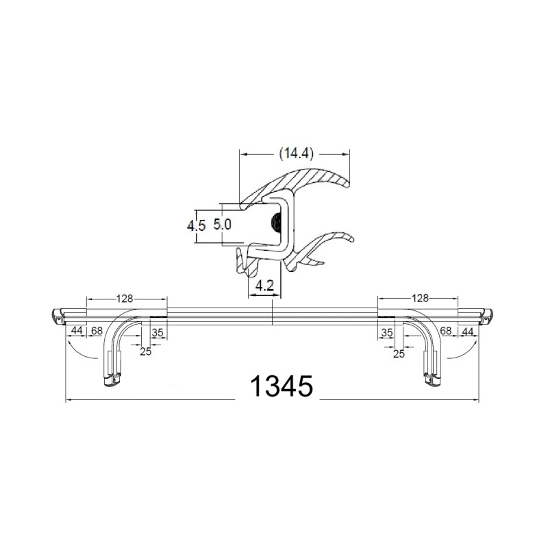 Cheder parbriz BMW Seria 7 (E38), 04.1994-12.01, un bandou; superior,