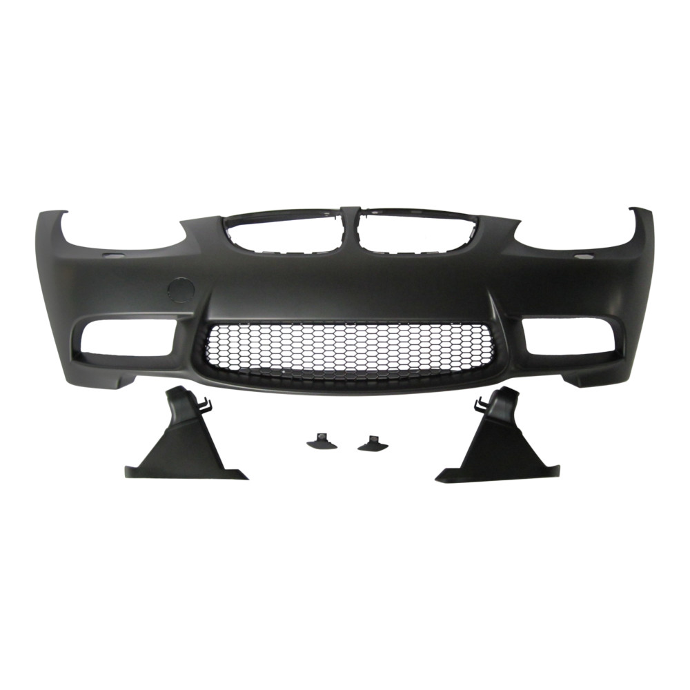 Set bara fata BMW Seria 3 (E92/93) COUPE/CABRIO, 09.2006-03.2010, cu gauri spalator; grunduit, de vopsit; type M3; cu grila inferiorae; cu conducte de aer cu frana; TUNING,