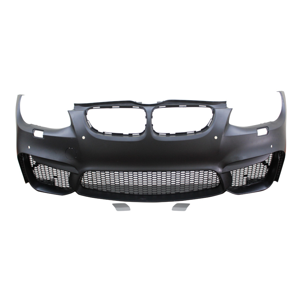 Set bara fata BMW Seria 3 (E92/93), COUPE/CABRIO, 03.2010-12.2013, cu 4 gauri spalator si 4 senzori parcare; grunduit, de vopsit; type M4; cu grile inferioare; fara gauri lampa ceata; TUNING,