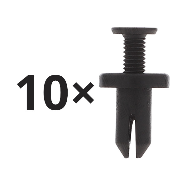 Set 10 clema fixare plastic Mazda 2 (De), 3 (Bl), 3 (Bm), 5 (Cr19), 6 (Gh), 6 (Gj), Cx-3 (Dk), Cx-7 (Er), Cx-9 (Tb), Cx-9 (Tc); Toyota Auris (E15), Avensis (T27), Camry (Xv50), Corolla (E14/E15), Hilux (N70), Urban Cruiser, Verso-S, grila