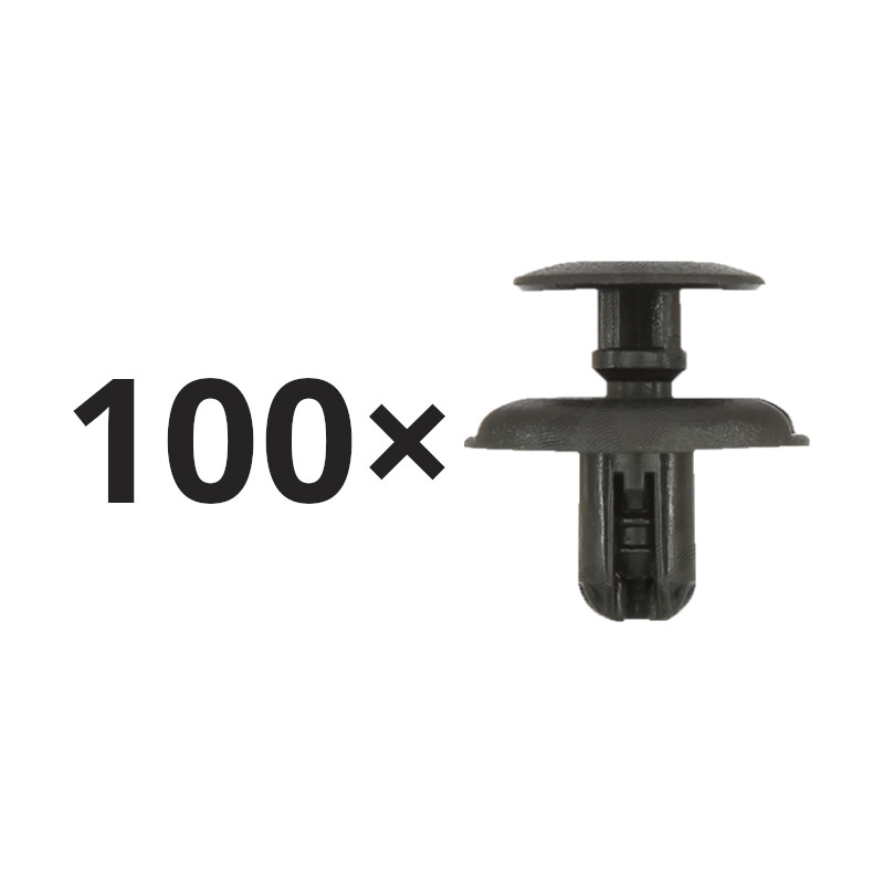 Set 100 clema fixare plastic Citroen C1, Fiat Sedici, Lexus ES, Peugeot 107, 108, Suzuki Grand Vitara, Ignis, Samuraj, Swift, SX4, Vitara, Wagon R+, Toyota Auris, Avensis, Camry, Celica, Corolla, Hi-Ace, Previa, Prius, RAV4, interior aripa